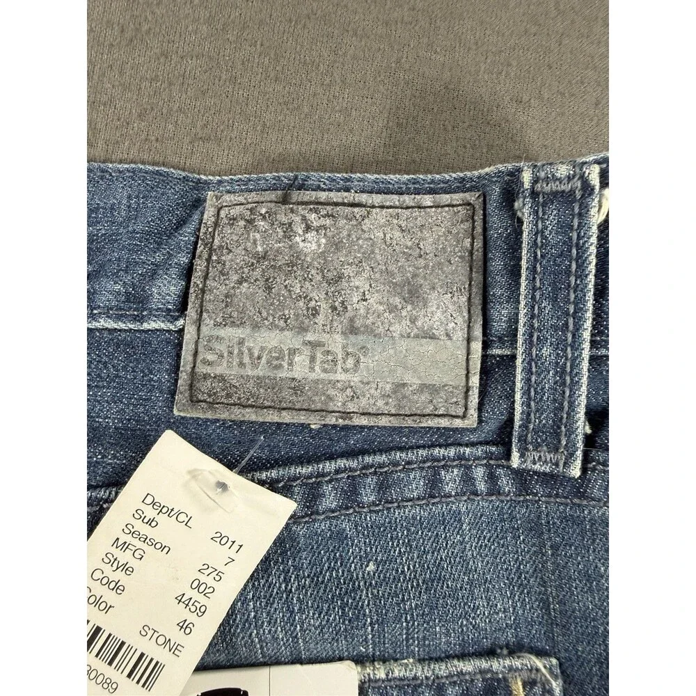 Vintage Levis SilverTab Baggy Jeans Mens 40x34 Y2K 2005 Skater Denim NWT